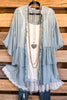 Set The Scene Cardigan - Blue Grey