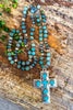 Sweet Aspirations Cross Necklace - Green