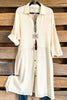 Cape Cod Shirt Dress - Beige - 100% COTTON - SALE