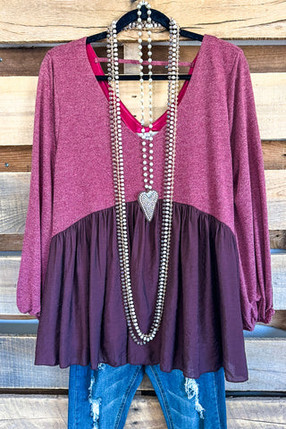 Fresh New Start Tunic - Crimson