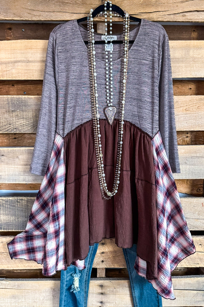 Something A Little Extra Tunic/Dress - Multi Brown - SALE
