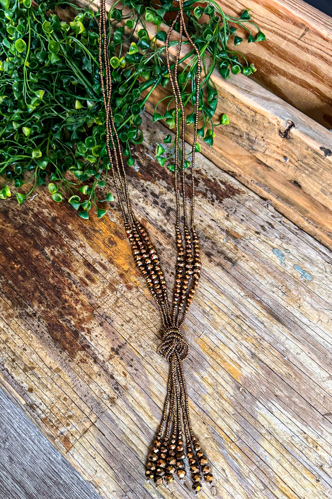 Knotted With Beauty Necklace - Bronze