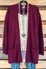 Behind The Gossip Cardigan - Wine