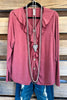 Ruffled Thoughts Top - Rust