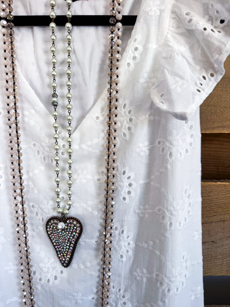 Picture Perfect Top - Ivory - 100% COTTON - SALE
