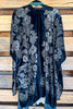 The Latest Edition Burnout Velvet Kimono - Black