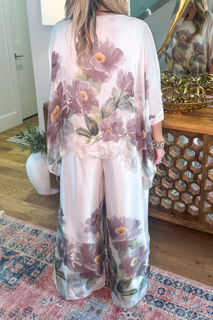 Mystic Garden Silk Blend Stretch Top – Made in Italy