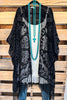 Just You Wait Velvet Kimono - Black