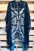 Just You Wait Velvet Kimono - Black