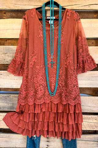 Consider Me In Love Dress - Rust