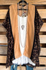 Leopard Block Kimono - Camel - SALE