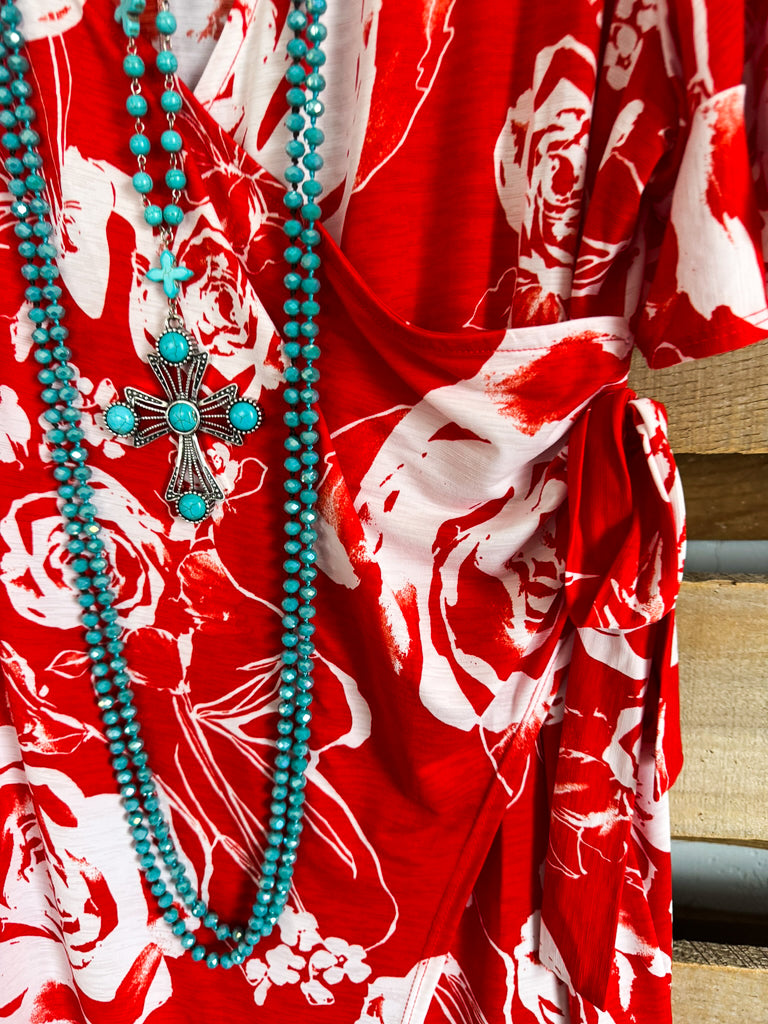 Sprinkle Of Love Dress - Red - SALE