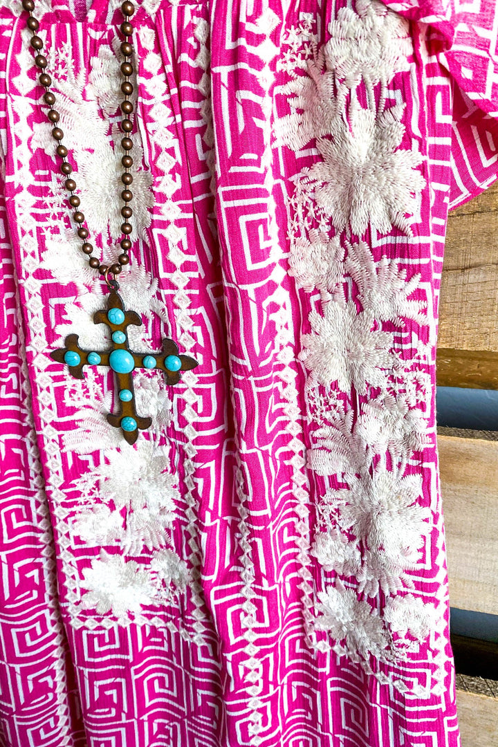 AHB EXCLUSIVE: Timeless Travels Dress - Hot Pink