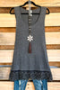 Extender: Slip on Tank/Tunic - Charcoal - SALE