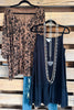 Regal Romance Tunic - Brown - 2 Piece Set