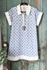 Pretty In Petals Dress - Chambray - 100% COTTON (S-M-L)