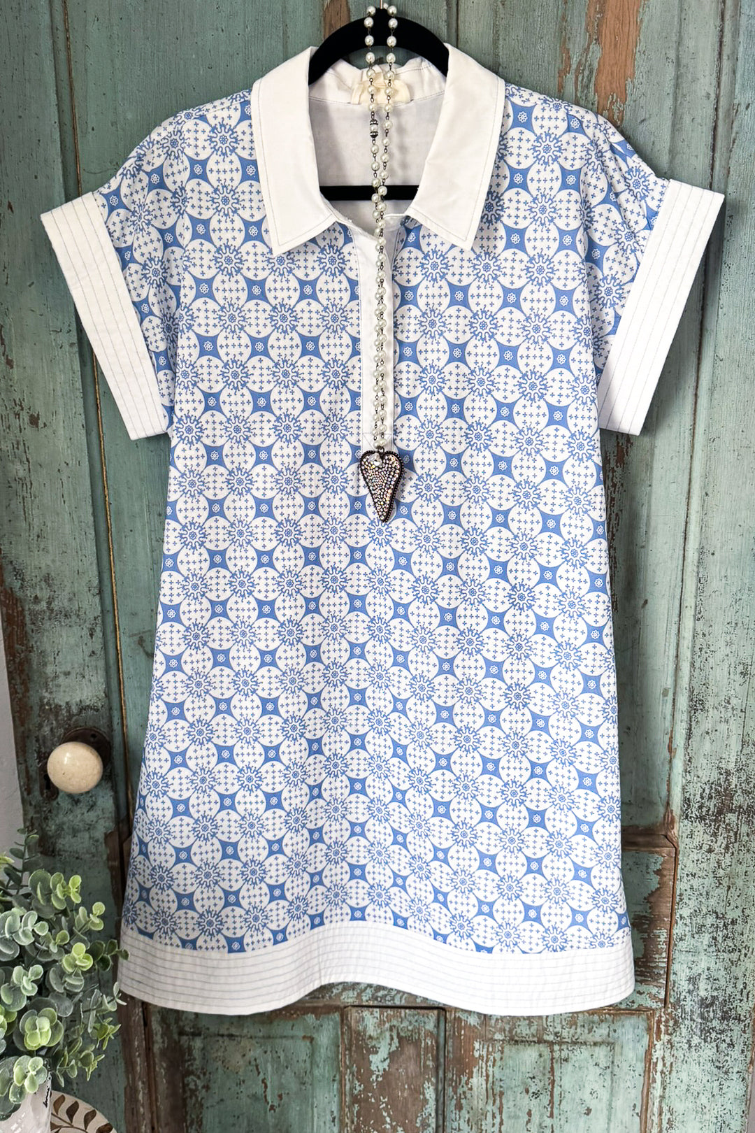 Pretty In Petals Dress - Chambray - 100% COTTON (S-M-L)- SALE