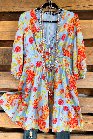 Impressively Sweet Tunic - Blue