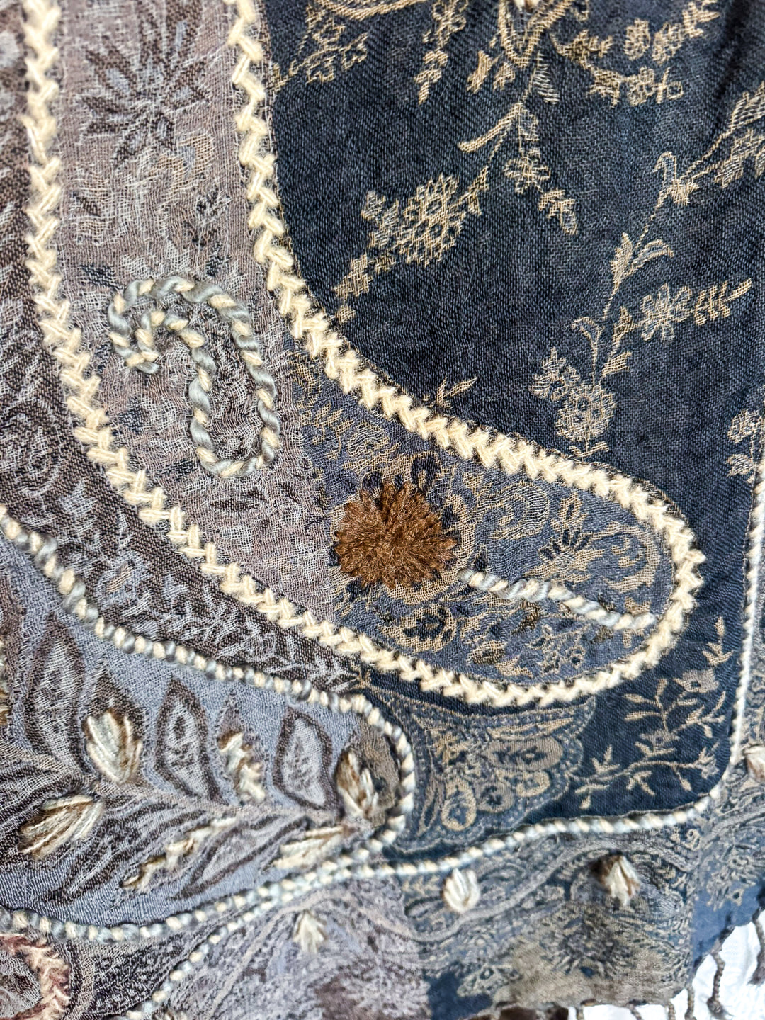 NATURAL FABRIC: Standing Closer Wool Ruana - Grey - 100% Wool
