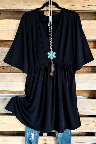 Flowing with Efficiency Tunic - Black