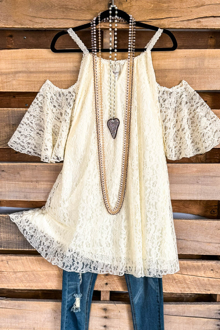 Sassy Statement Tunic - Beige - SALE