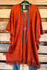 As Of Lately Poncho/Tunic - Rust