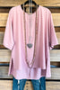 Off To The Office Oversized Top - Mauve - SALE