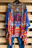 AHB EXCLUSIVE: Flower Child Oversized Sheer Tunic/Kaftan  - Red Mix