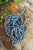 Knotted Beaded Necklace - Slate Blue