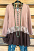 All In Love Tunic - Taupe/Pink.