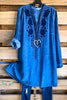 AHB EXCLUSIVE: Here When You Need Me Dress - Denim Blue - 100% COTTON