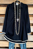 Lady Luck Tunic - Black - Cotton Linen Blend