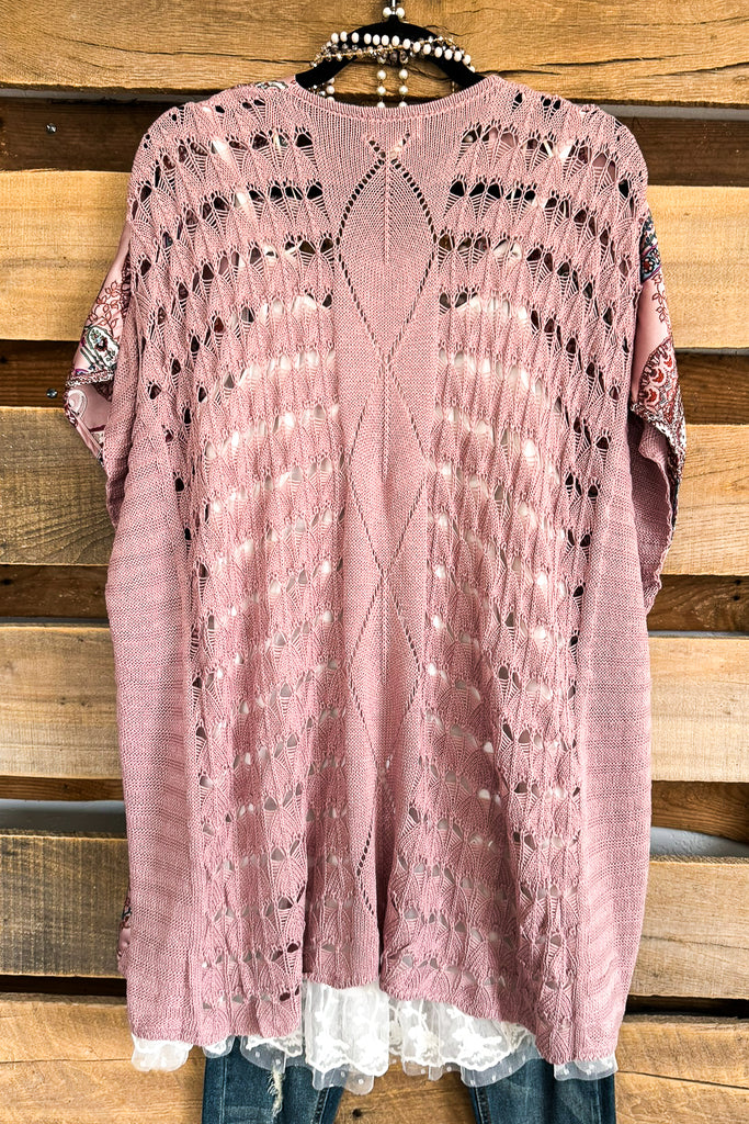 Its A New Day Cardigan - Dusty Mauve Mix - SALE