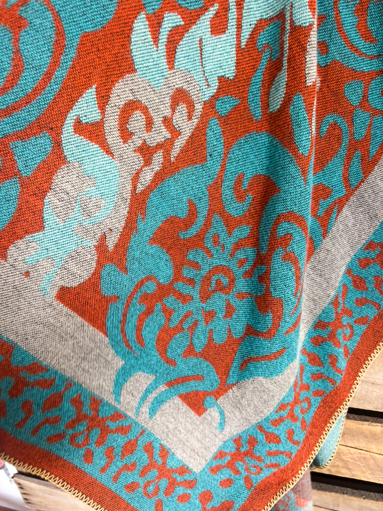 Vintage Affection Poncho - Orange