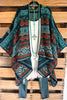 Winter Radiance Poncho - Multi Blue