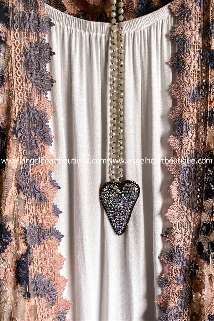 AHB EXCLUSIVE:  One More Time Long Kimono Lace - Leopard