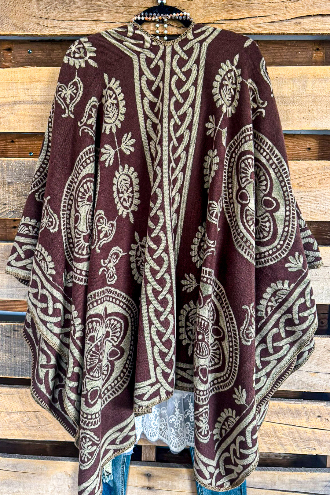 Gather Around Poncho - Brown