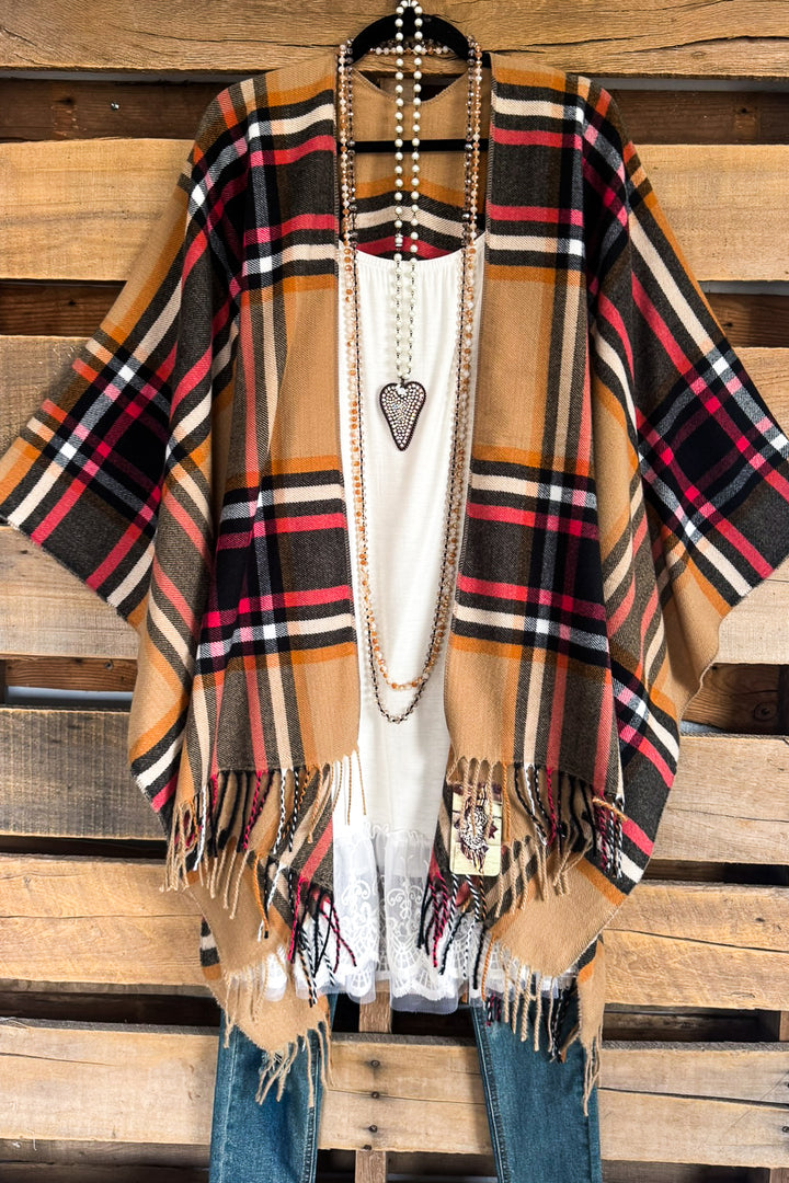 Simple Secrets Poncho - Mocha