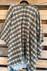 Plaid Occasions Ruana - Beige