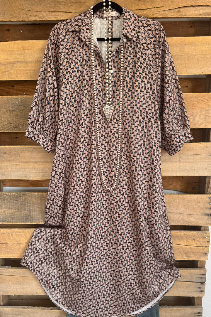 Stay Anchored Dress - Mocha