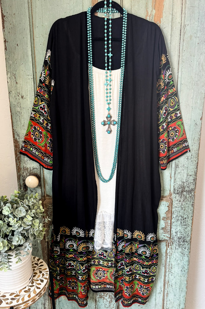 Ideal Statement Kimono - Black