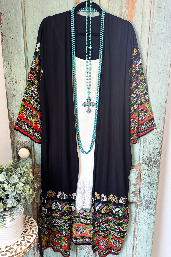 Ideal Statement Kimono - Black