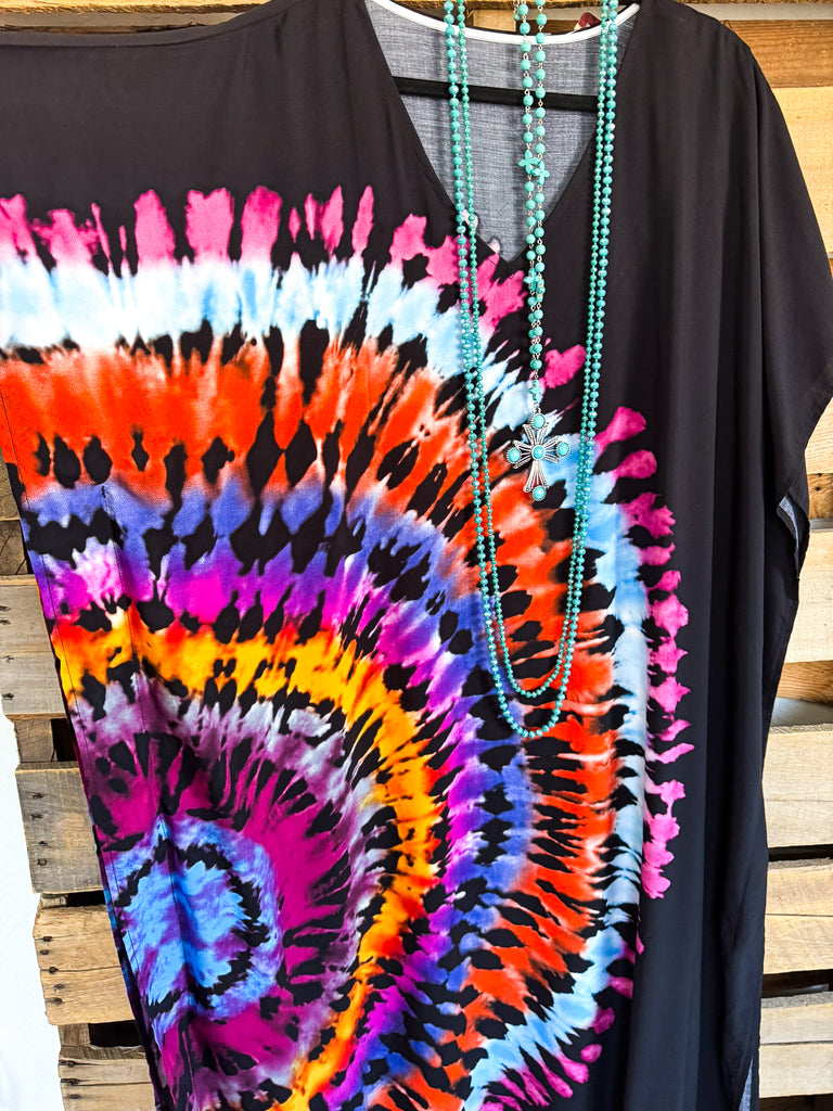 Weekend Wanderer Kaftan - Black Multi - SALE
