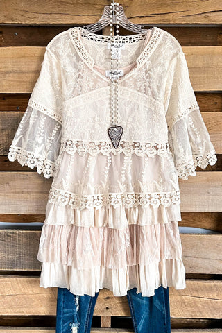 From Here To There Dress - Ivory - 100% COTTON