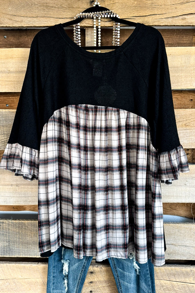 Plaid Days Ahead - Black/Mocha