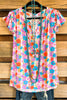 Dazed By The Sun Top - Multi Flower - SALE