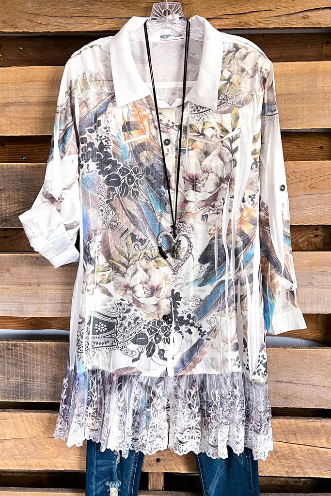 AHB EXCLUSIVE: Mindfulness Harmony Top - Ivory/Feather