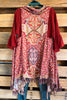 On Your Way Thick Stich Vest Kimono - Rust
