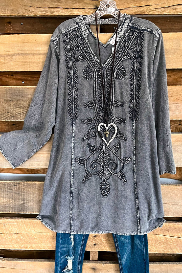 AHB EXCLUSIVE: Free Spirit Top - Grey - SALE