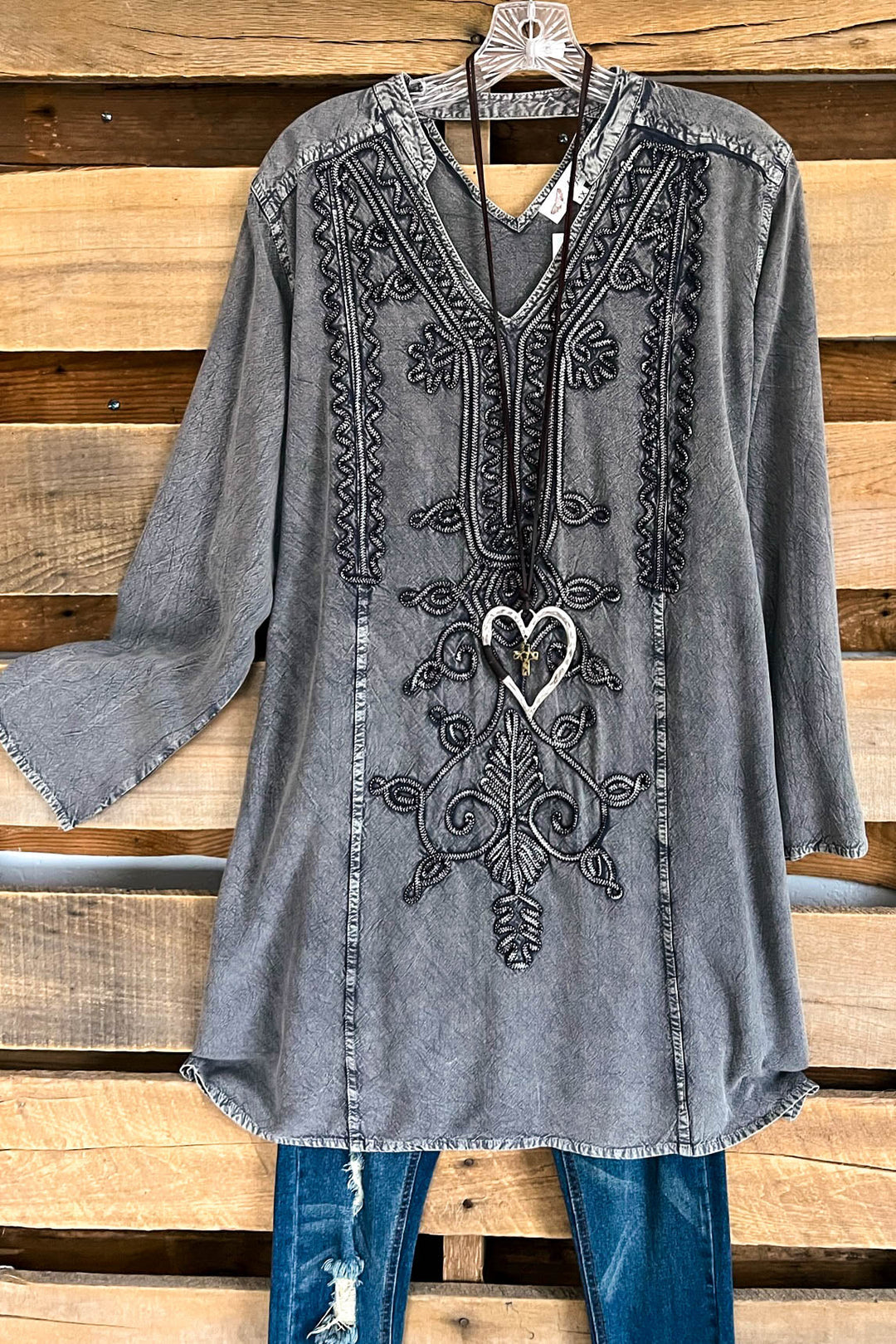 AHB EXCLUSIVE: Free Spirit Top - Grey - SALE